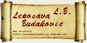 Leposava Budaković vizit kartica